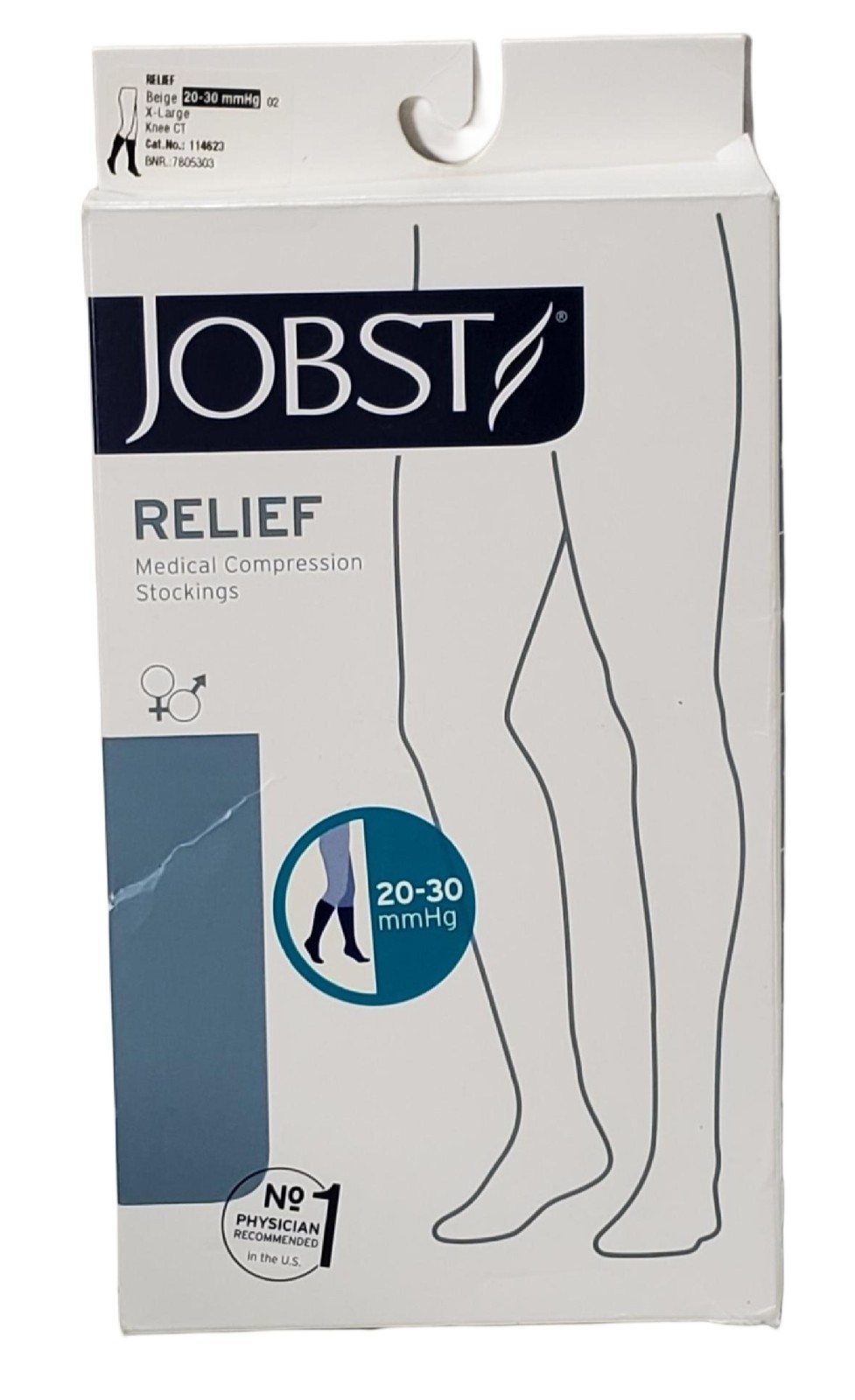 Jobst #114623 Relief Medical Compression Stockings 20-30mmHg XL Beige Unisex NIB