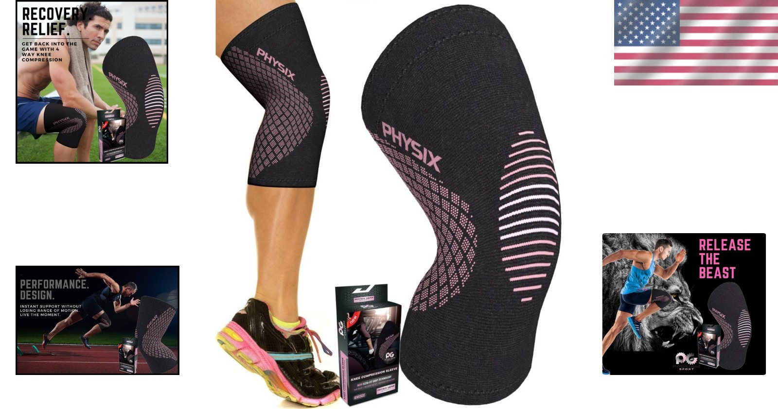 Physix Gear XXL Knee Compression Sleeve for Ultimate Joint Support & Stability