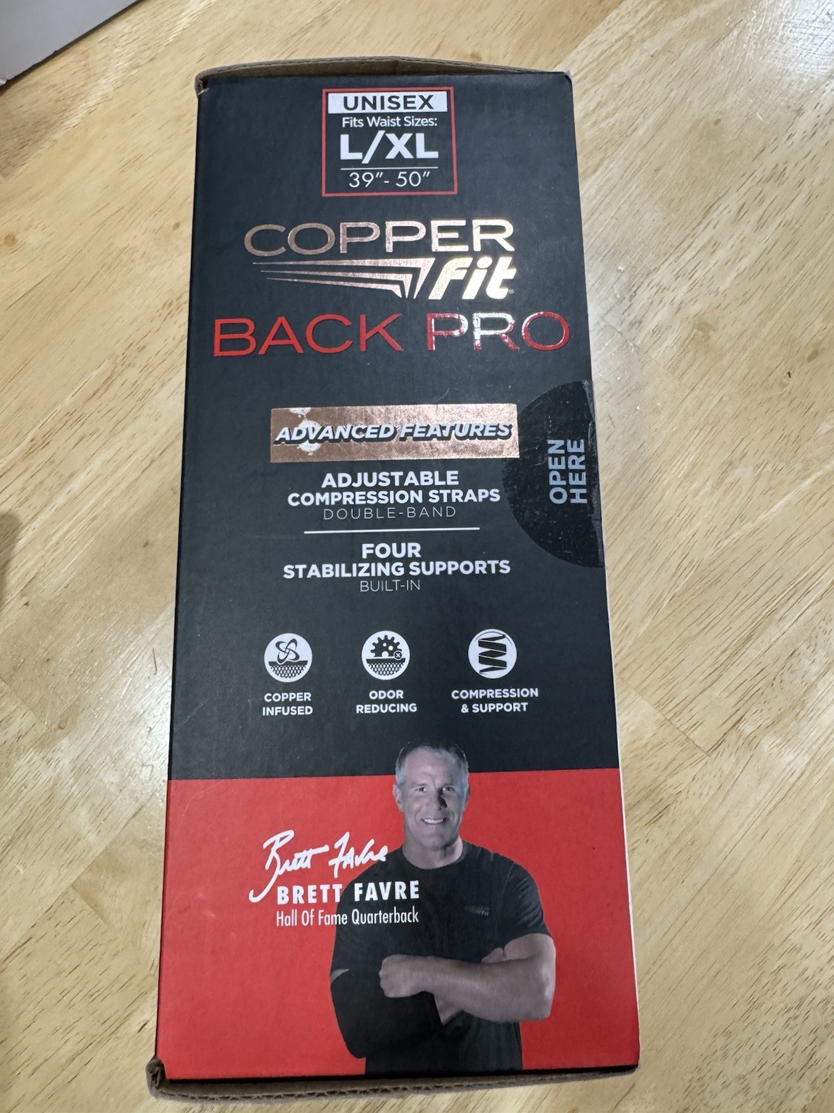 Copper Fit Back Pro Compression Back Support Belt Men’s L/XL 39–50” – New