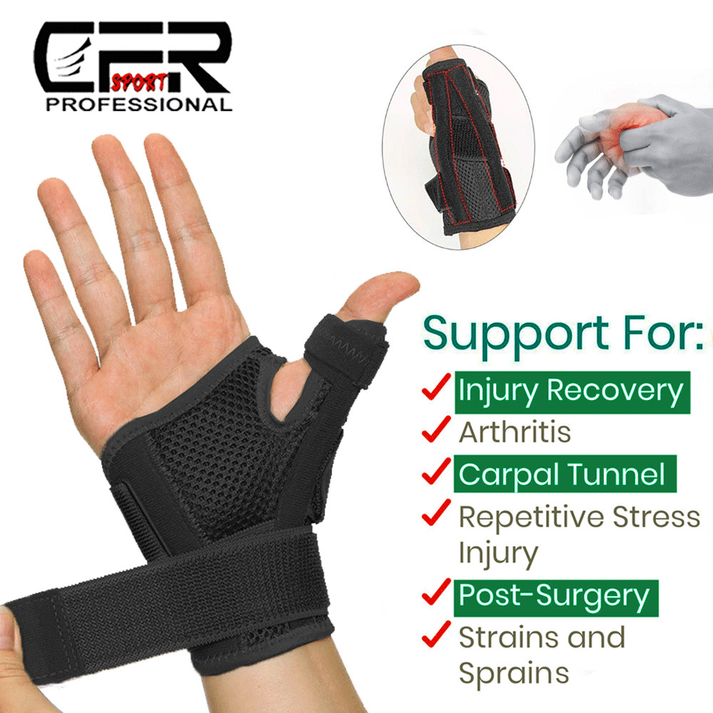 Thumb Wrist Support Brace Splint Carpal Tunnel Sprain Arthritis Left Right Hand