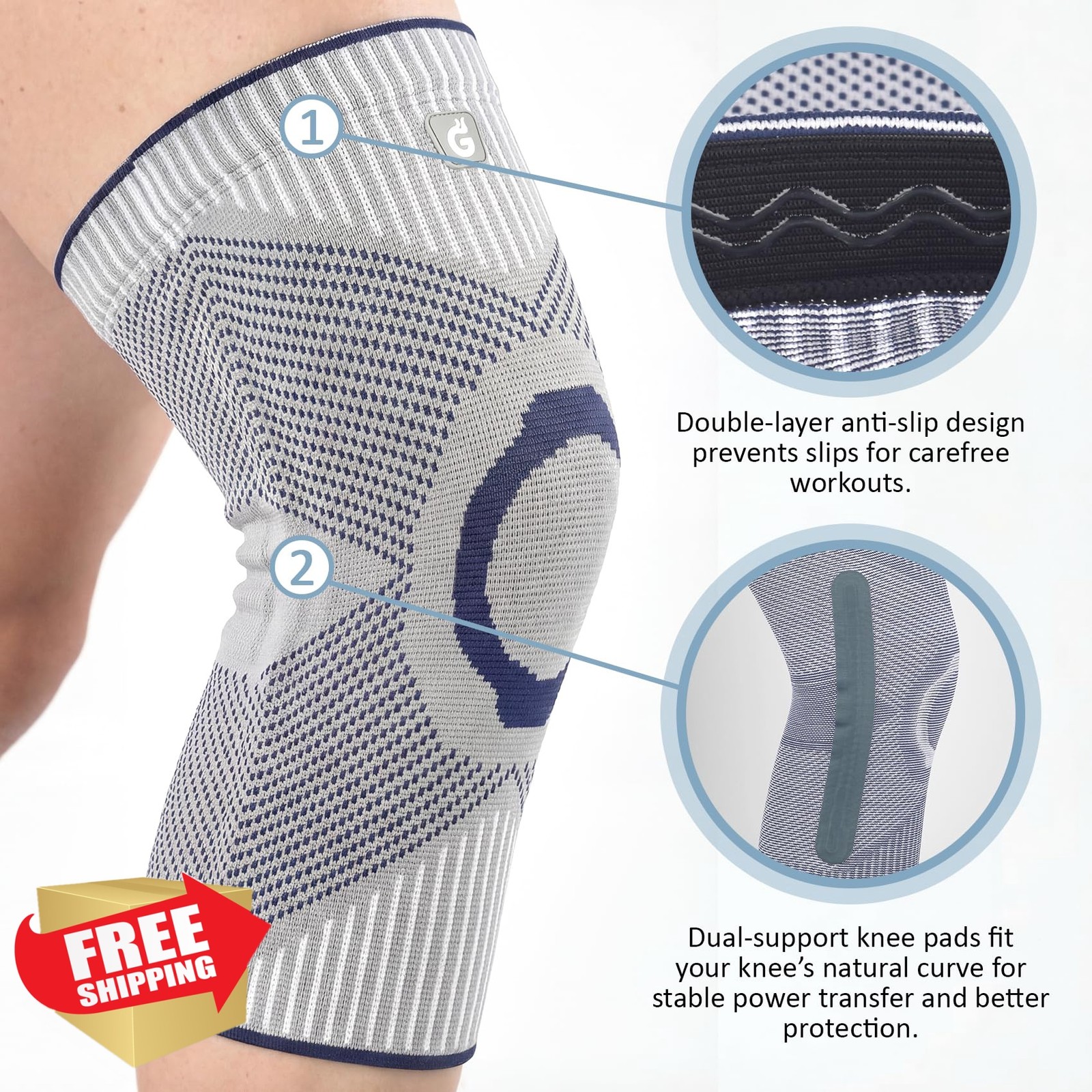 GOOGAH Knee Brace Medium Blue