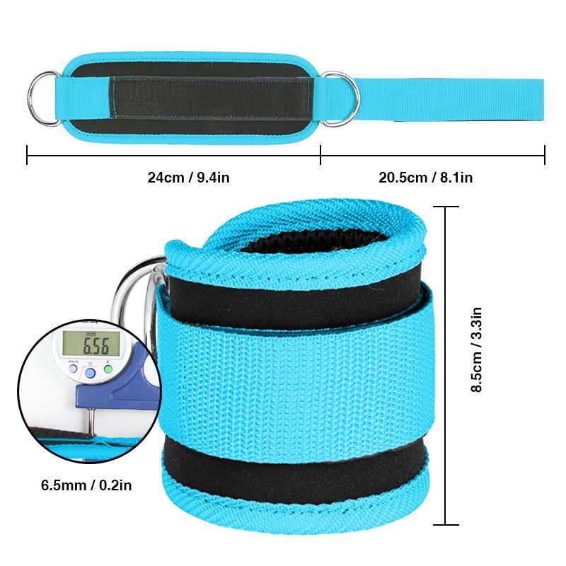 Double D-ring Ankle Straps – Gym Support for Glutes, Legs & Strength Training
