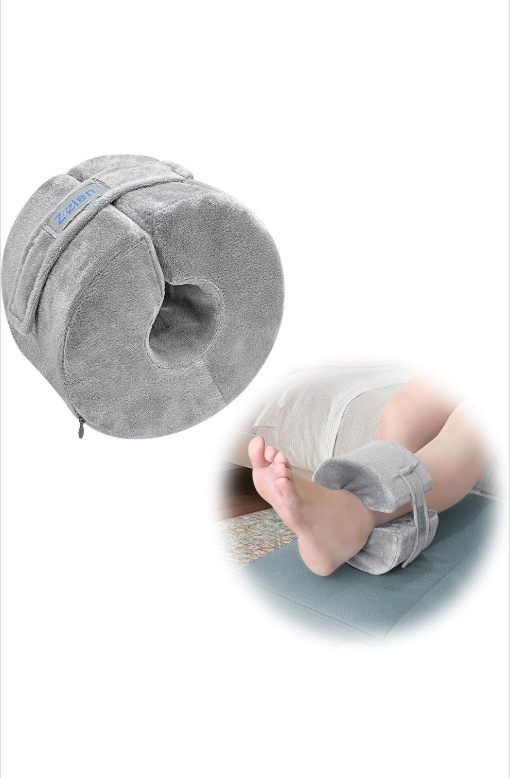 Zelen Foot Elevation Pillow Ankle Heel Elevator Wedge Support
