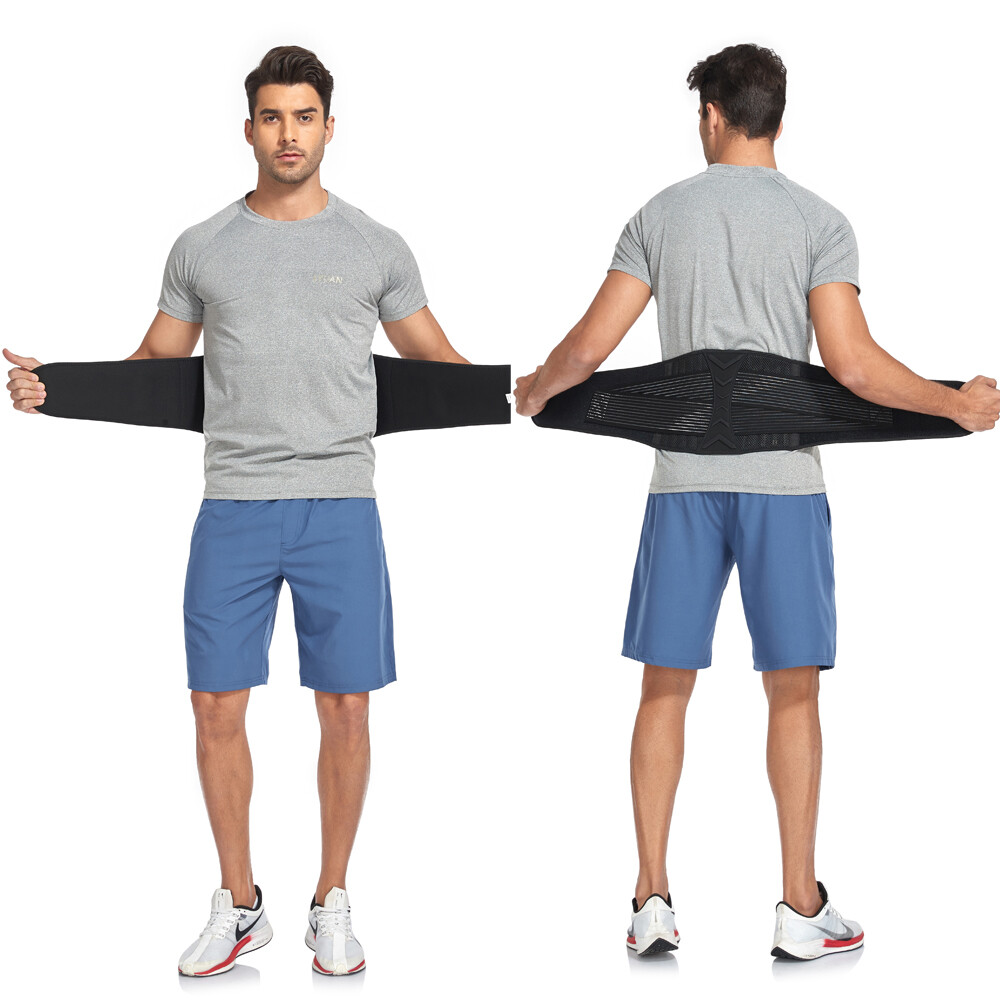 Lower Back Support Brace Lumbar Waist Belt Scoliosis Work Sciatica Pain Relief