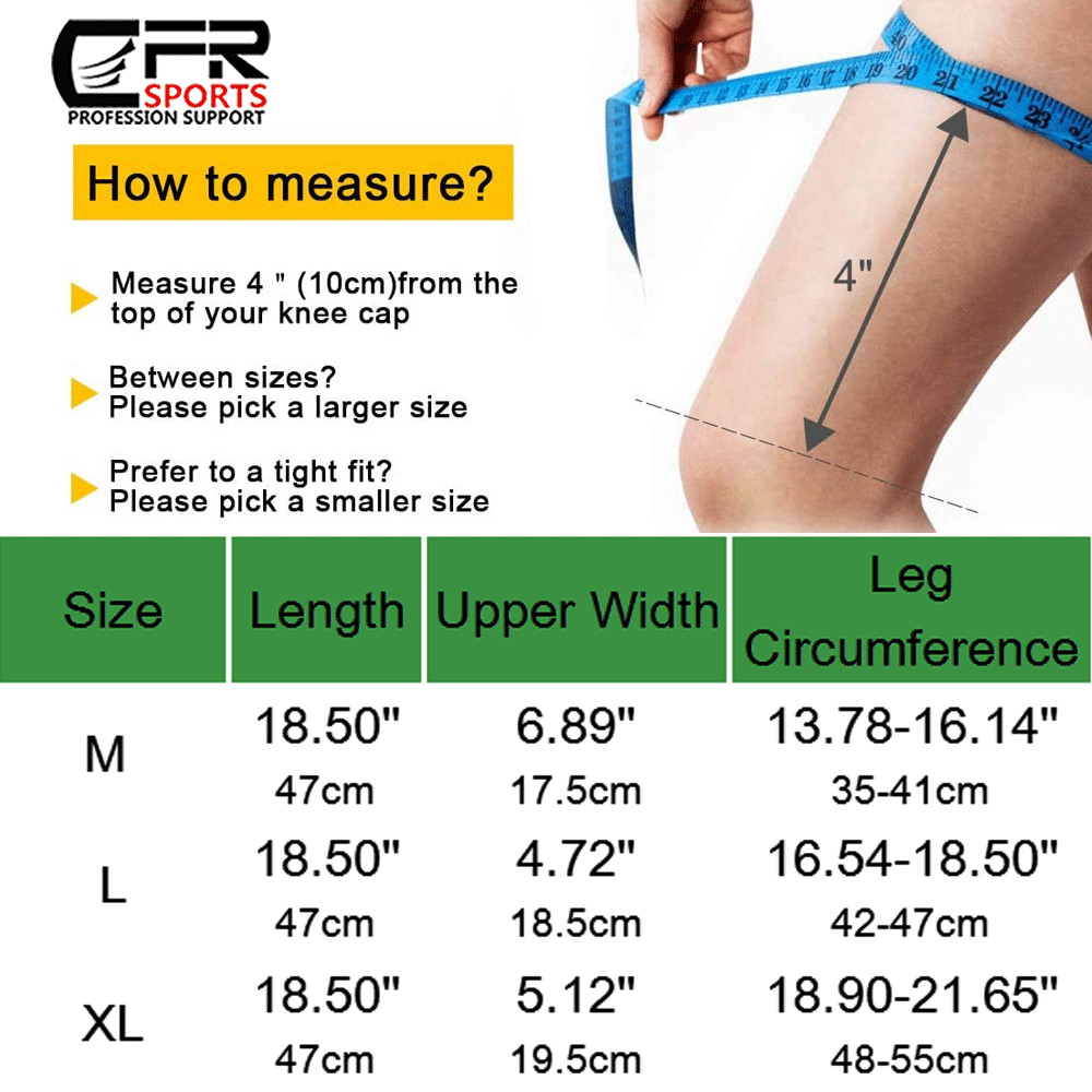 Full Leg Sleeves Thigh High Compression Long Knee Sleeve Socks Pain Relief Sport