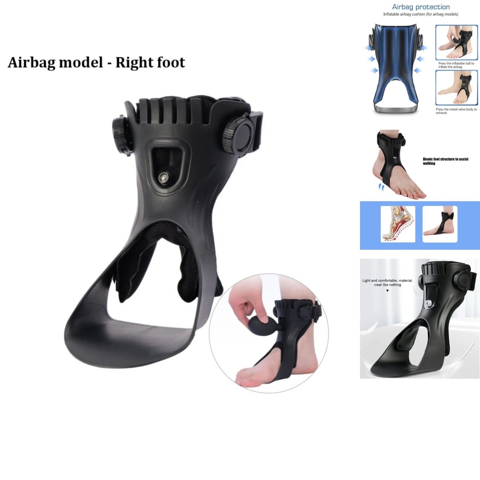 AFO Foot Drop Brace Adjustable Ankle Orthosis Support Right Left