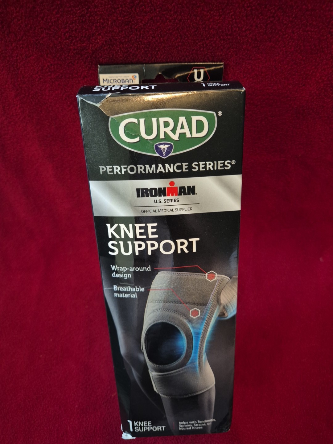 Curad Performance Series Knee Support Universal Size Firm Compression Black