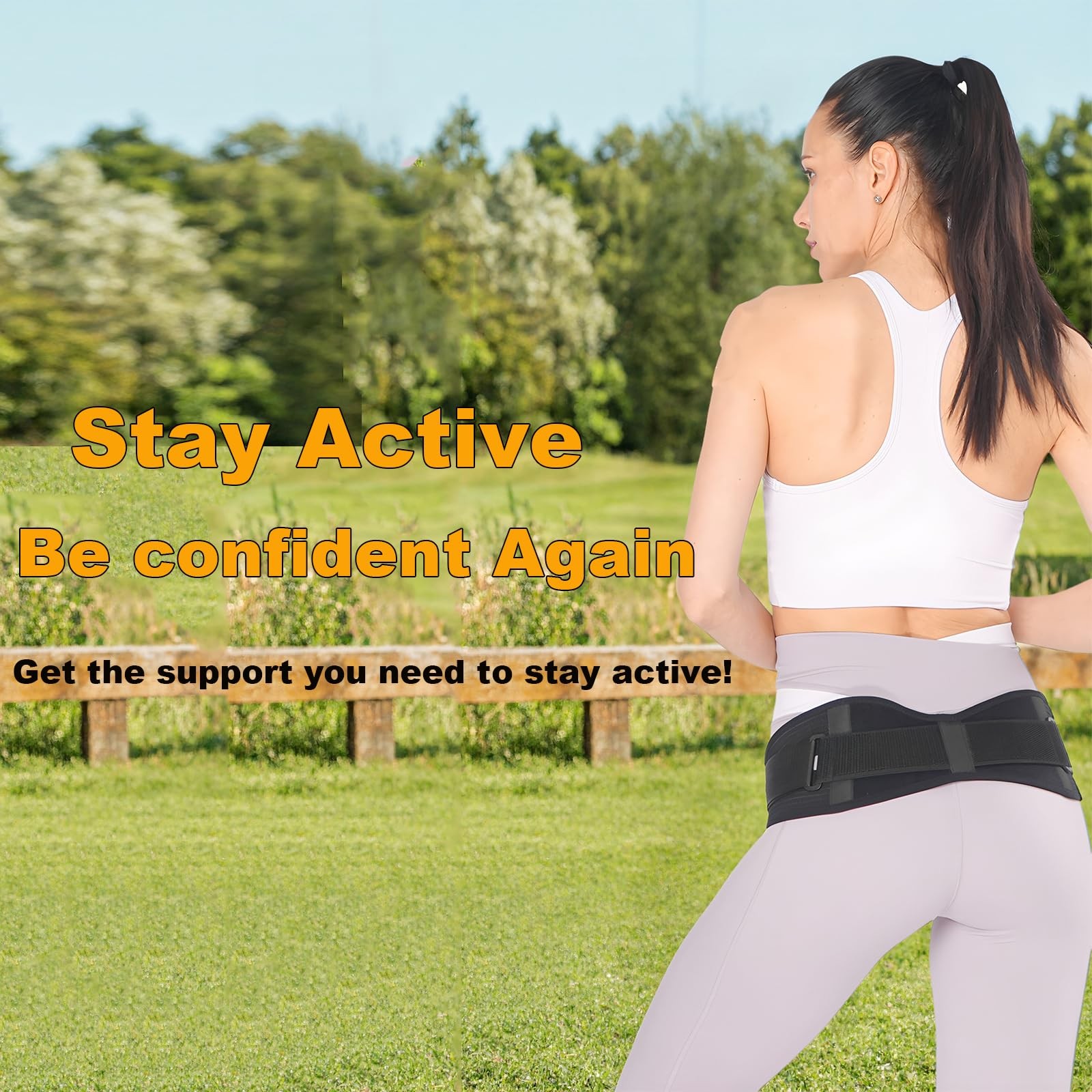 Sacroiliac SI Joint Hip Belt for Women & Men – Adjustable Sciatica Brace for …