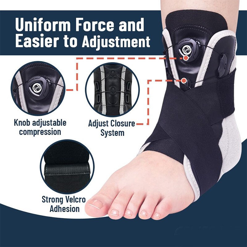 Ankle Brace Compression Guard Support Foot Fasciitis Stabilizer Pain Relief L/R