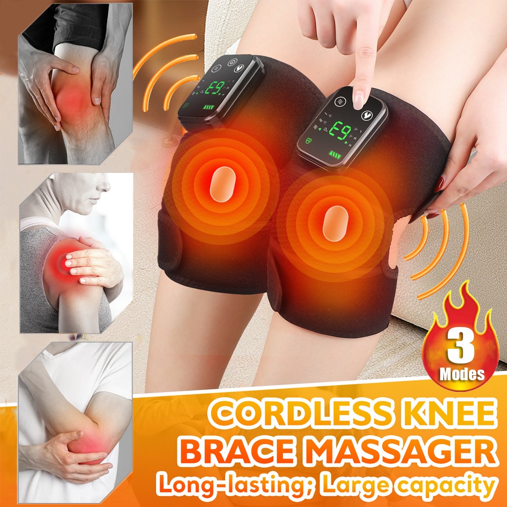 3in1 Knee Shoulder Elbow Massager Cordless Heat & Vibration Therapy Pain Relief