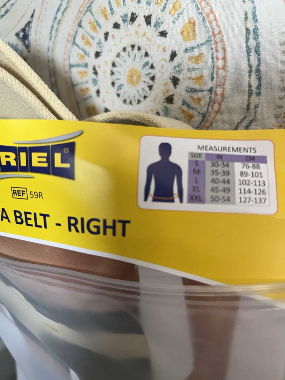 URIEL Right Sided Inguinal Hernia Belts for Men Hernia Support Tan Size XXL