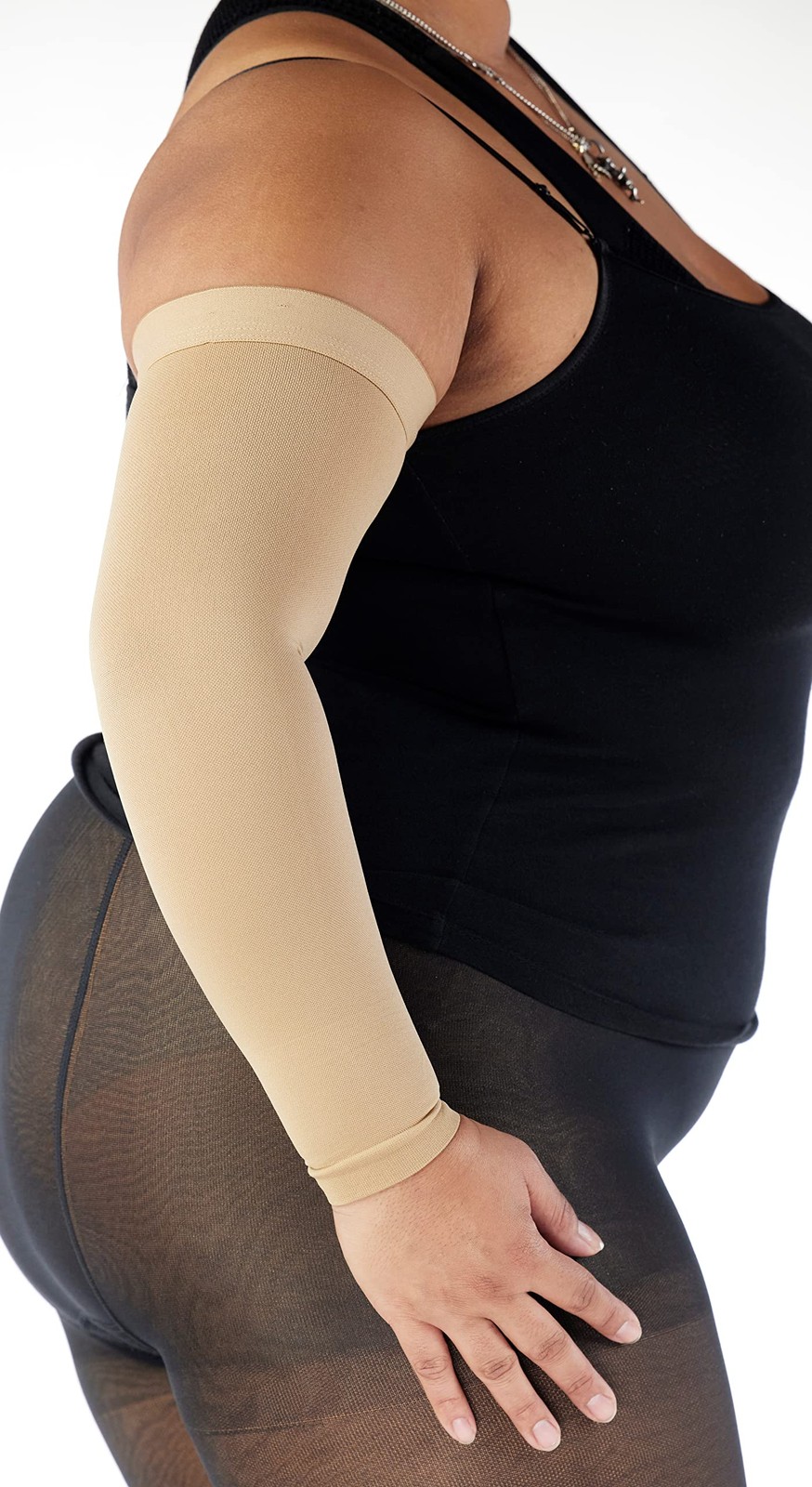 Mojo Compression Socks – Medical Opaque Lymphedema 5X-Large, Beige