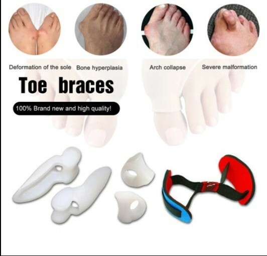 7PCS Bunion Sleeves Hallux Valgus Corrector Alignment Toe Separator Metatarsal S