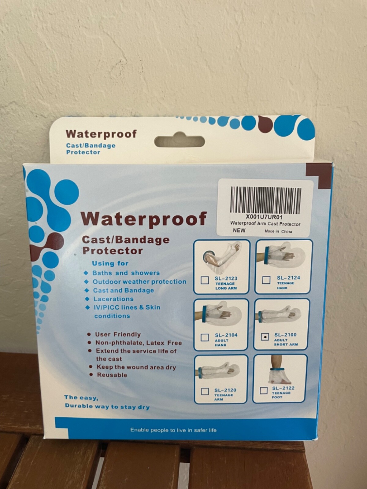 Waterproof Cast Bandage Bath Shower Seal Protector SL-2100 Adult Short Arm