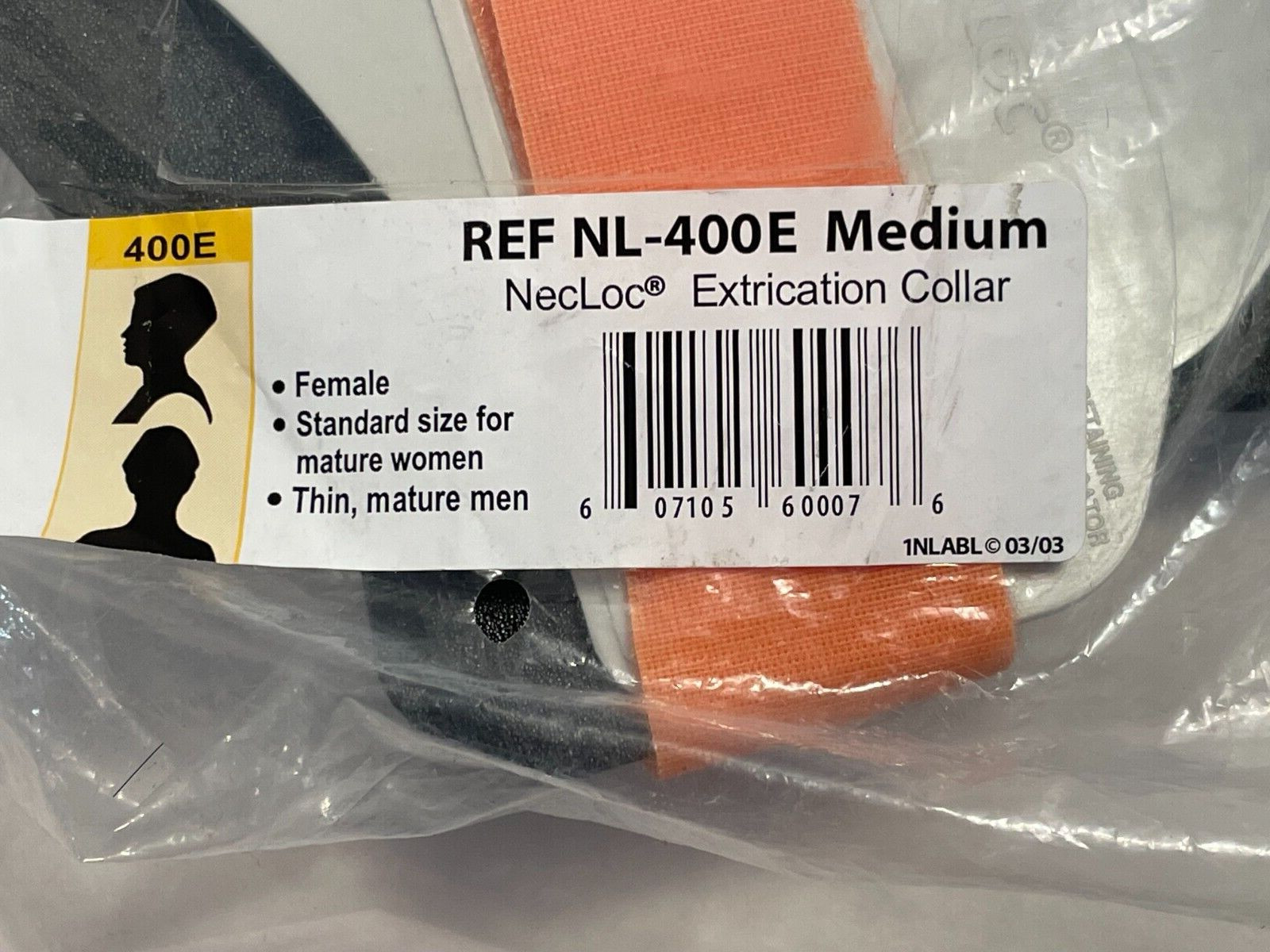 Ossur NL-400E Necloc Cervical Extrication Support Collar Adult Medium – NEW
