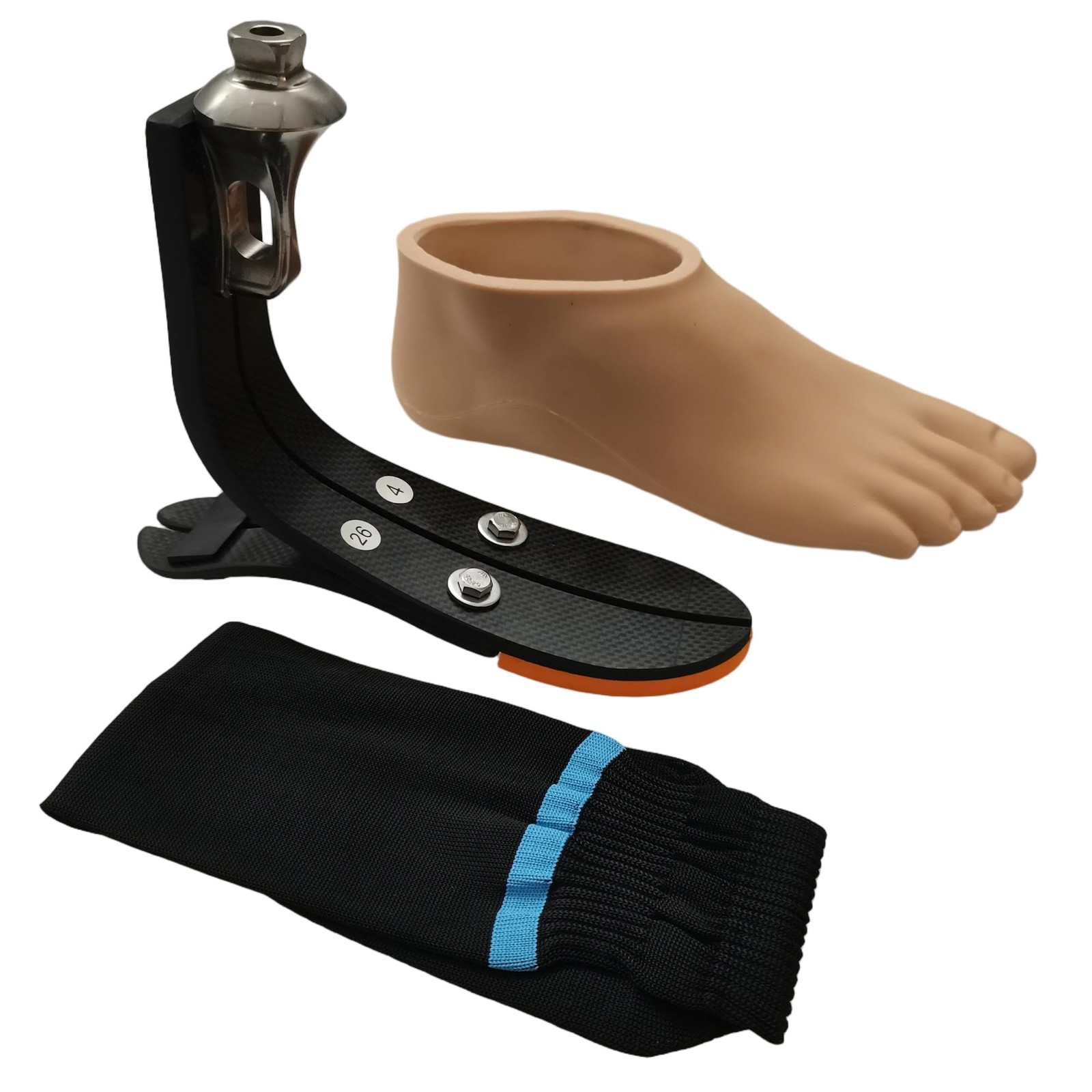 High Ankle Prosthetic Foot Carbon Fiber Cushion Forefoot 22–29cm L/R Max120kg