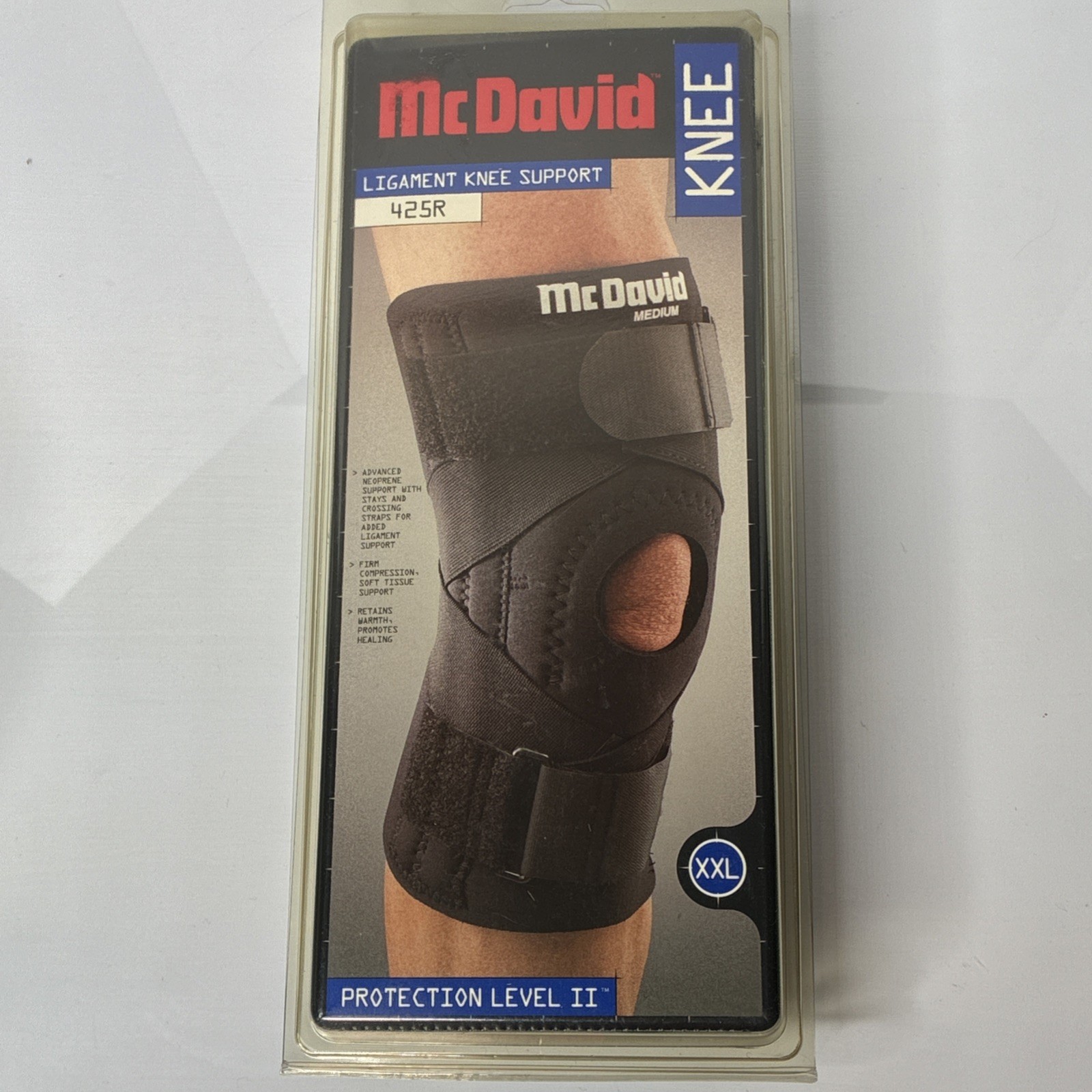 Mcdavid XXL Ligament Knee Support #425R Neoprene With Stays & Crossing Straps