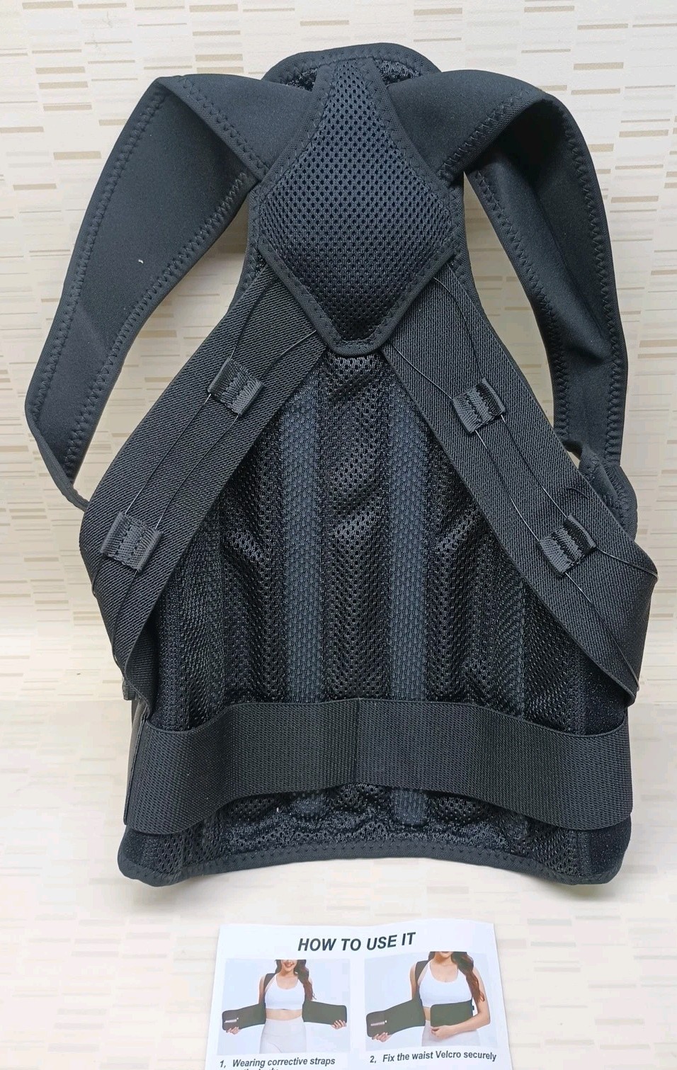 Back Brace Posture Corrector Shoulder Straightener Adjustable Pressure Knob L