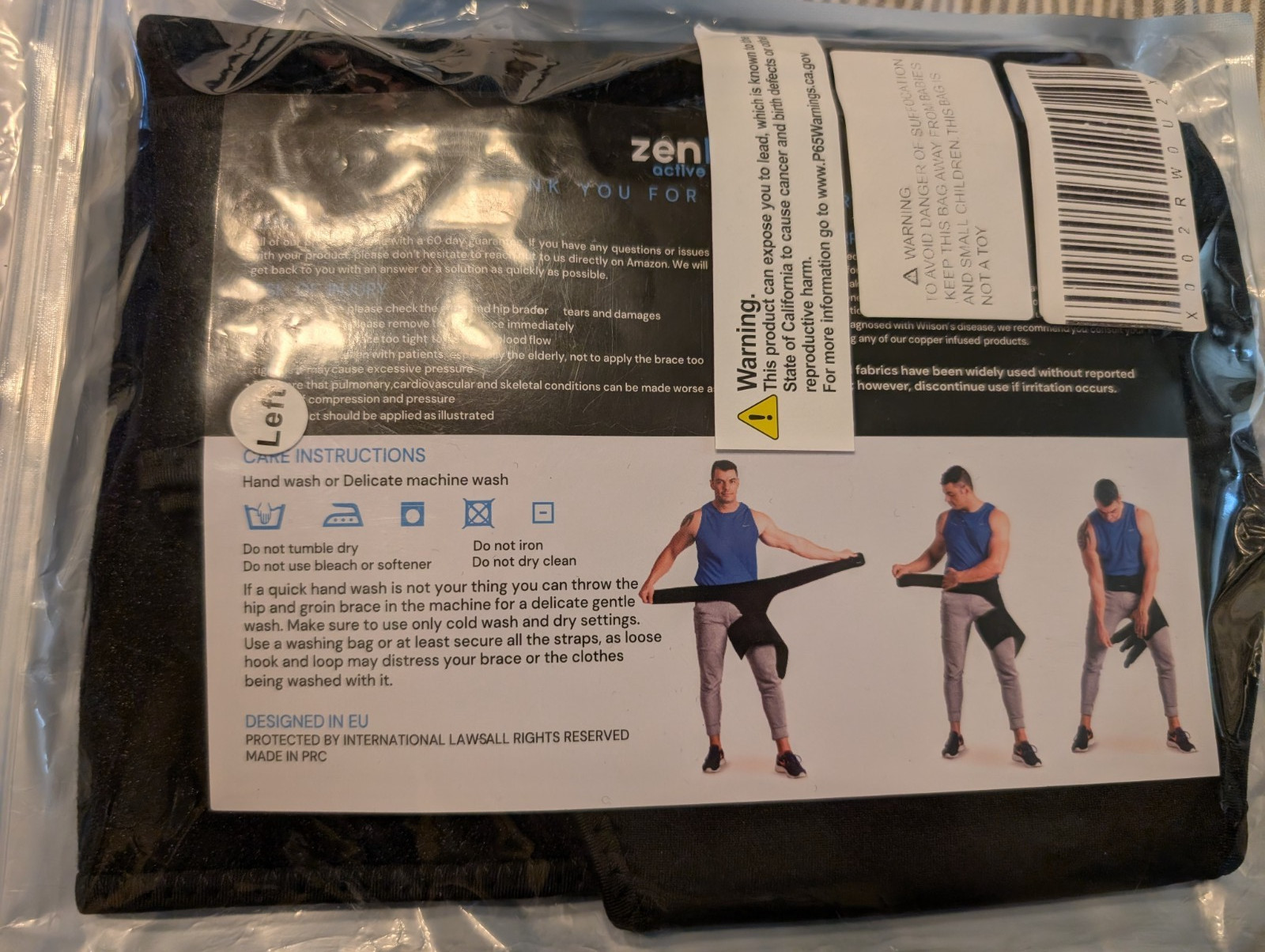 ZENKEYZ Groin Support and Hip Compression Wrap for Men & Women for Left Leg NEW