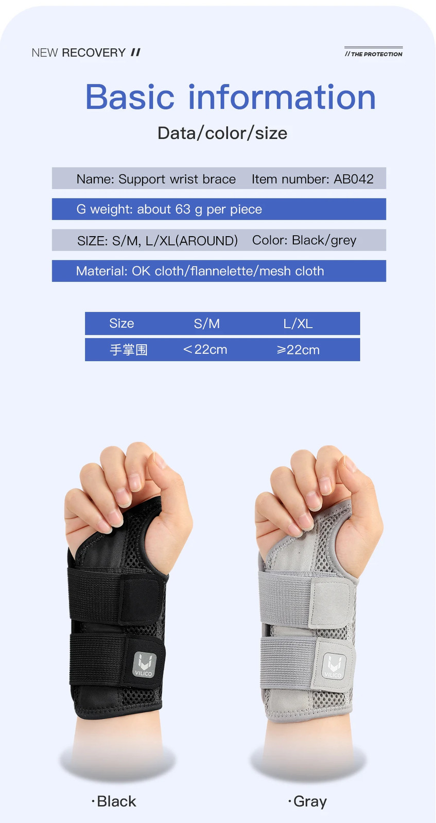 Wrist Brace for Carpal Tunnel Support Brace with Splints Hand Support