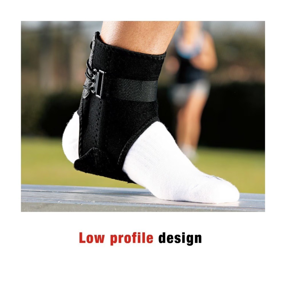 Brand Ankle Support with Side Stabilizers, Adjustable, Black, 1 Br