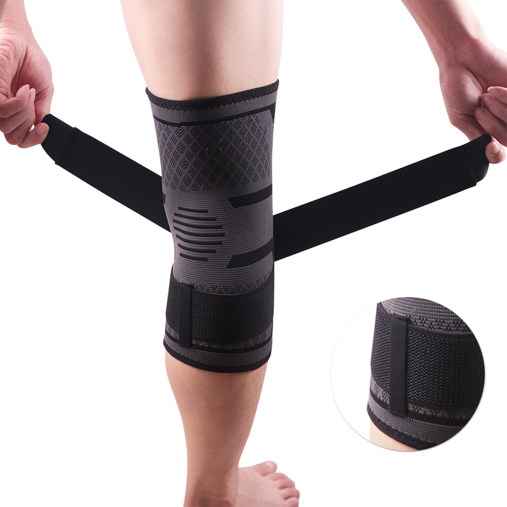 Knee Brace Support Compression Sleeves Gym Weightlifting Crossfit With Strap US