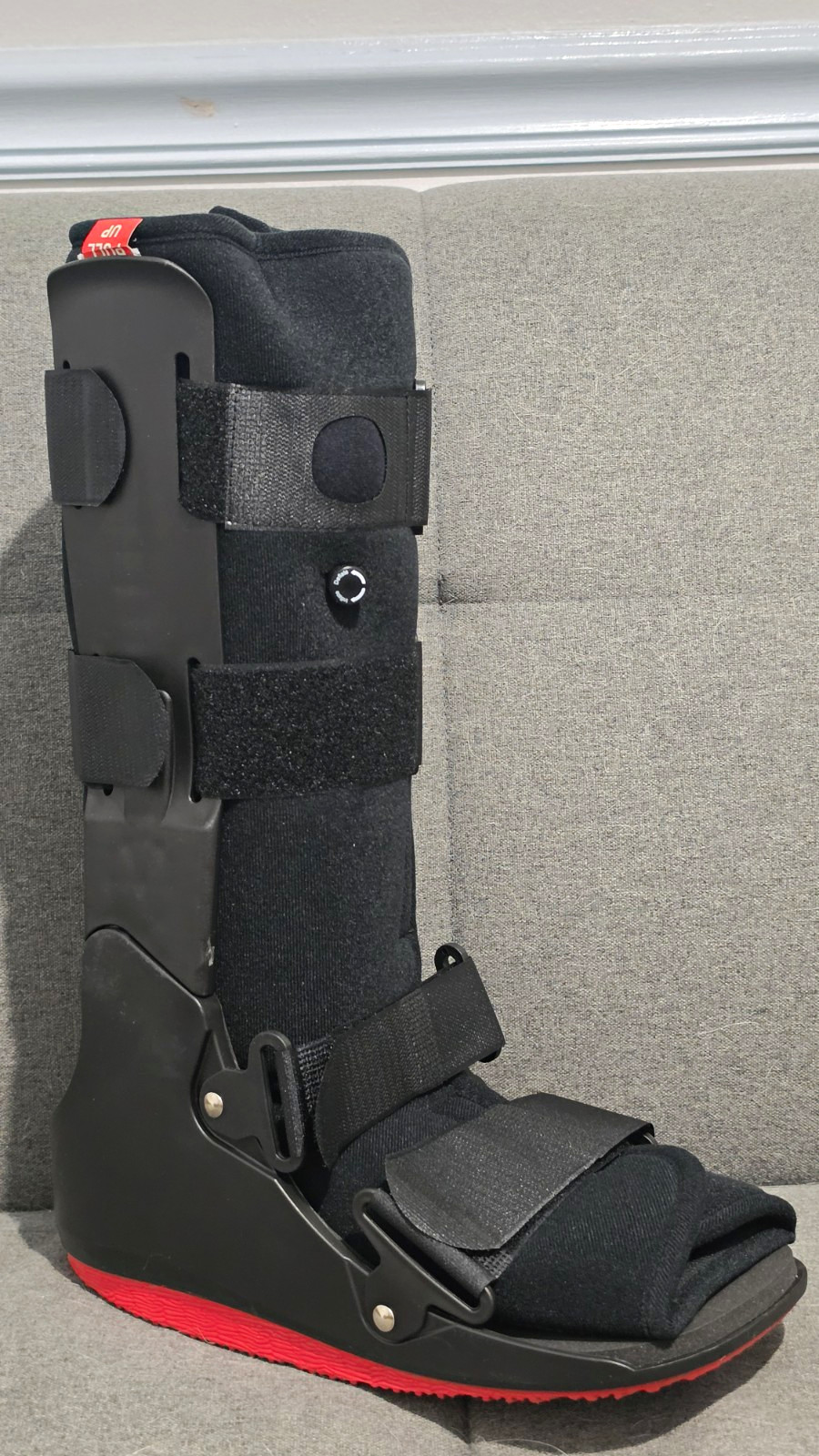 ManaEZ ManaEZBoot Air Pneumatic Walker Boot Large Adjustable Black/Red EZBA01L