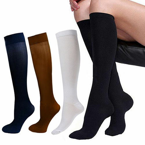 (4 Pairs) Knee High 15-20mmHg Compression Graduated Support Socks Men’s Women’s