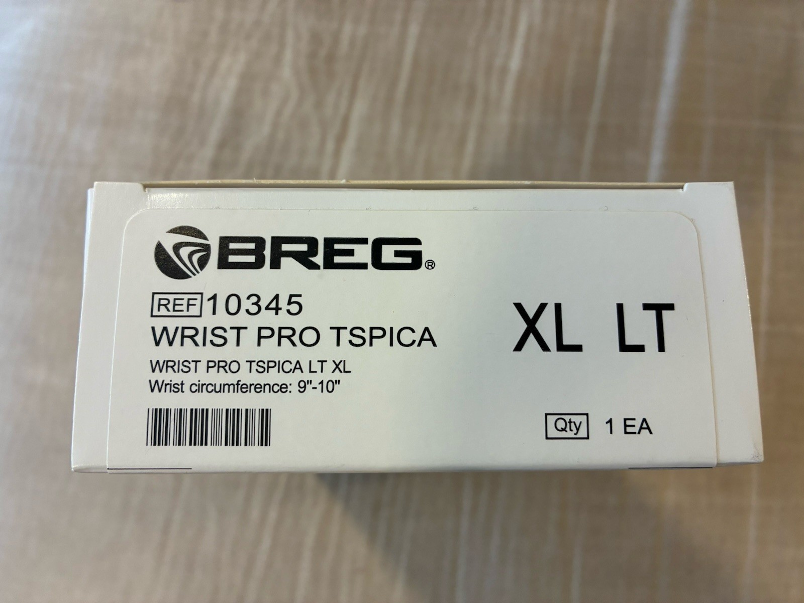 Breg Wrist Pro with Thumb Spica 9”-10” X-Large Left 10345 New In Box