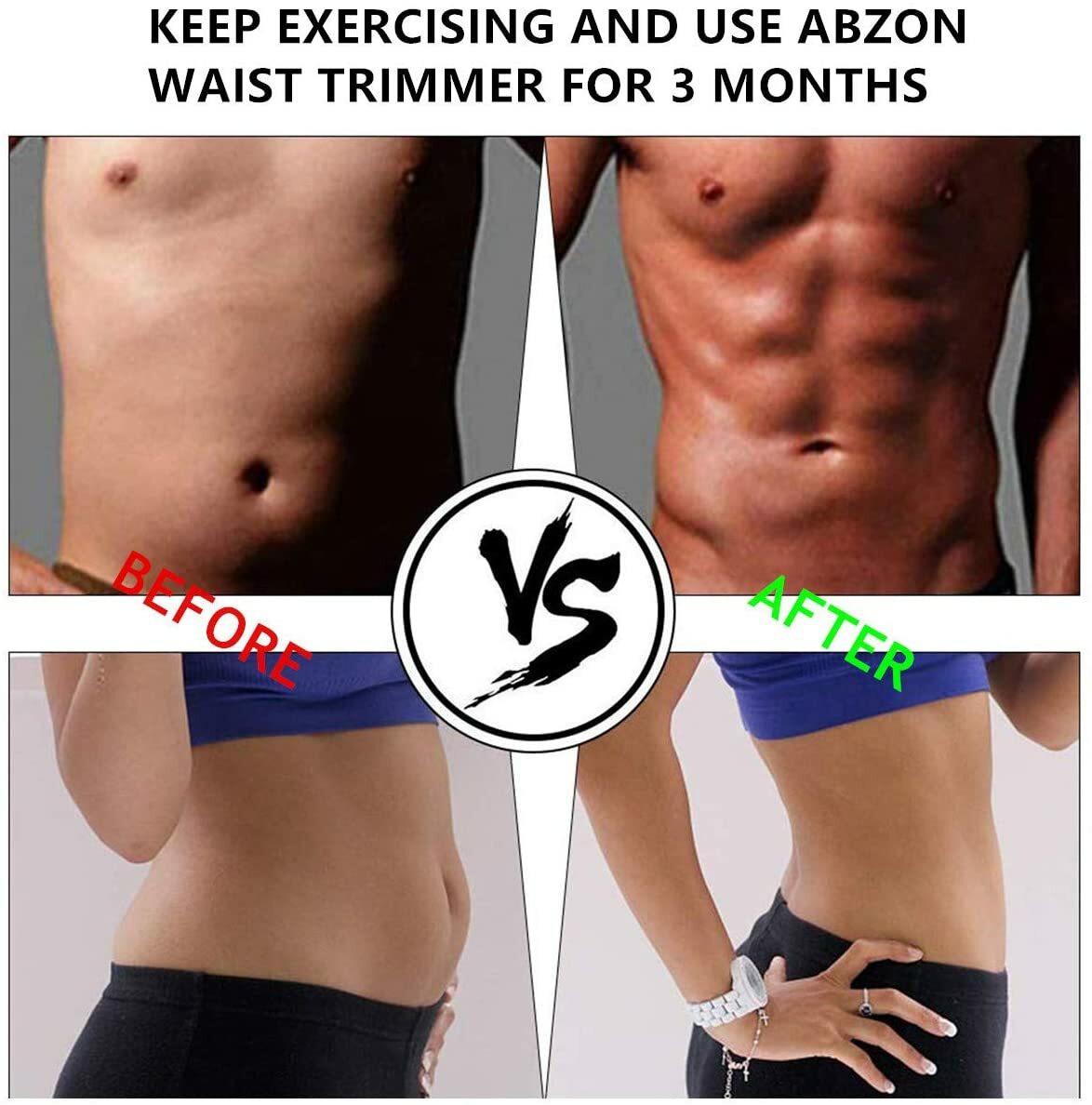 Men’s Waist Trainer Body Shaper Sauna Sweat Belt Tummy Control Band Fat Burner