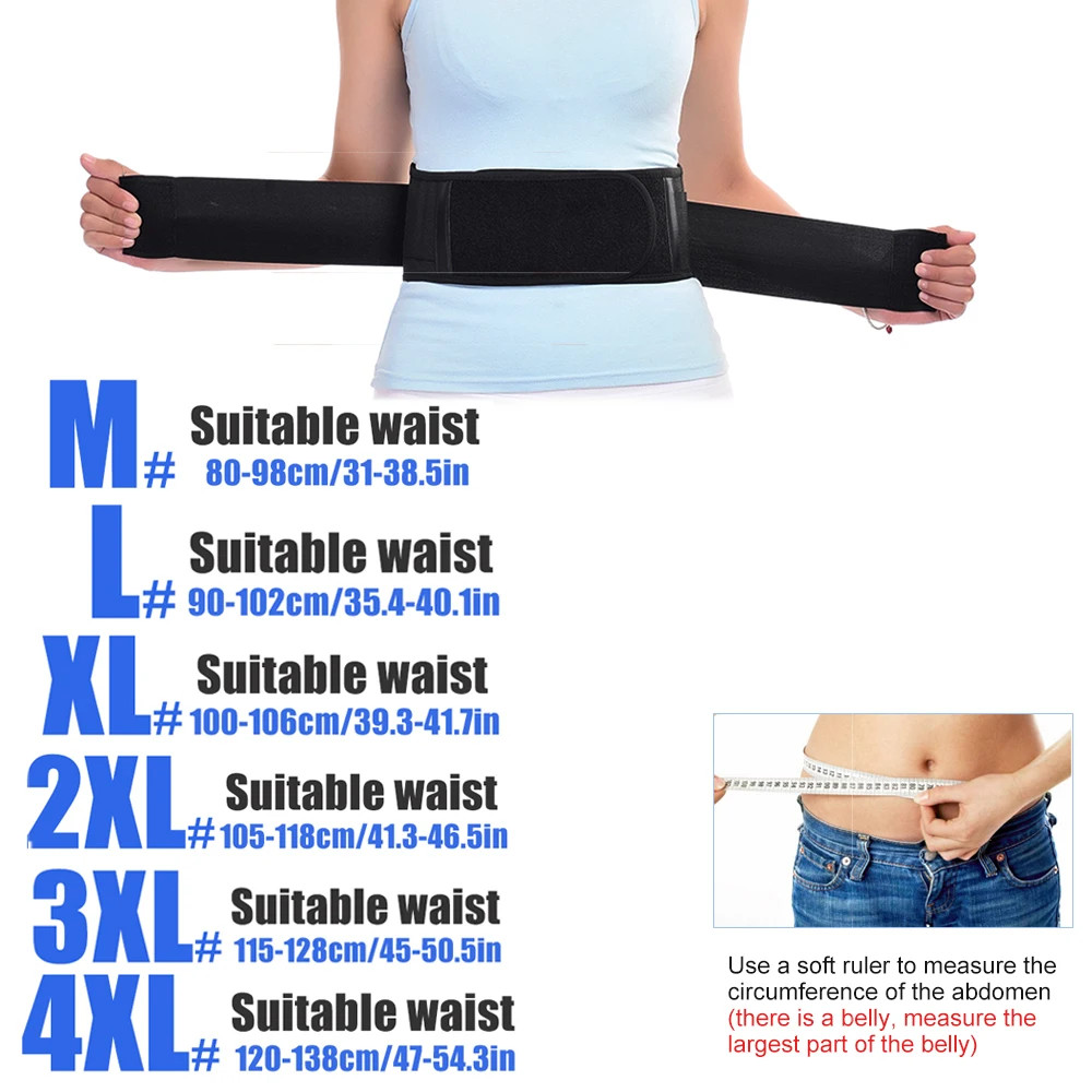 Tourmaline Self-heating Magnetic Therapy Waist Belt Lumbar Support Back Waist