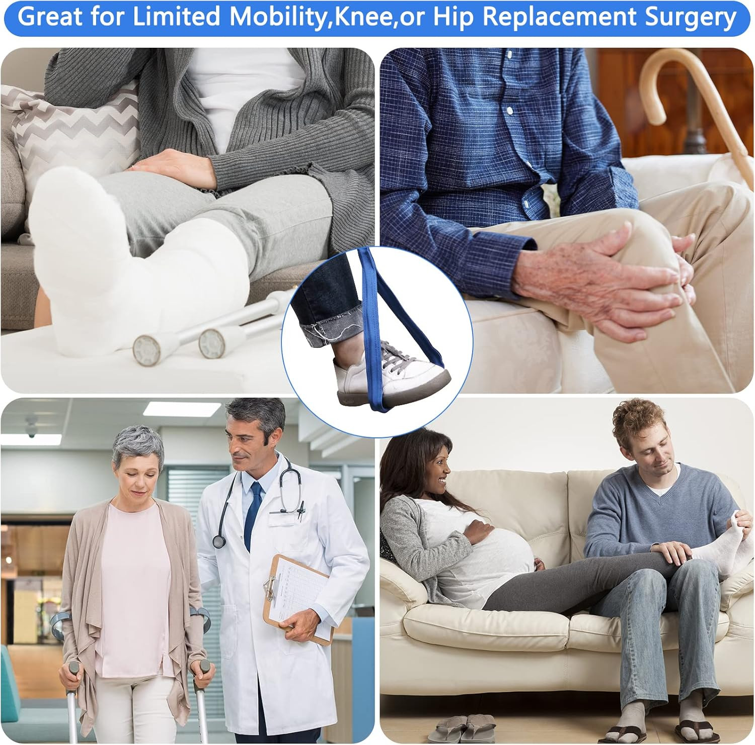 42 Inch Long Leg Lifter,Leg Lifter after Hip Replacement All over with Aluminum