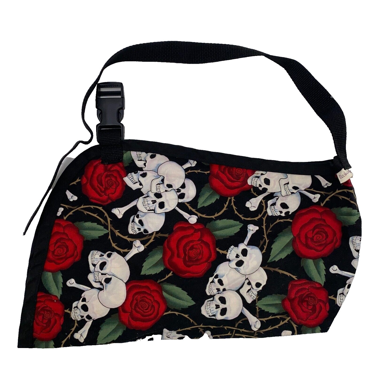 Skulls and Roses Arm Sling Unisex Small Adult Youth Black Red White Fashion