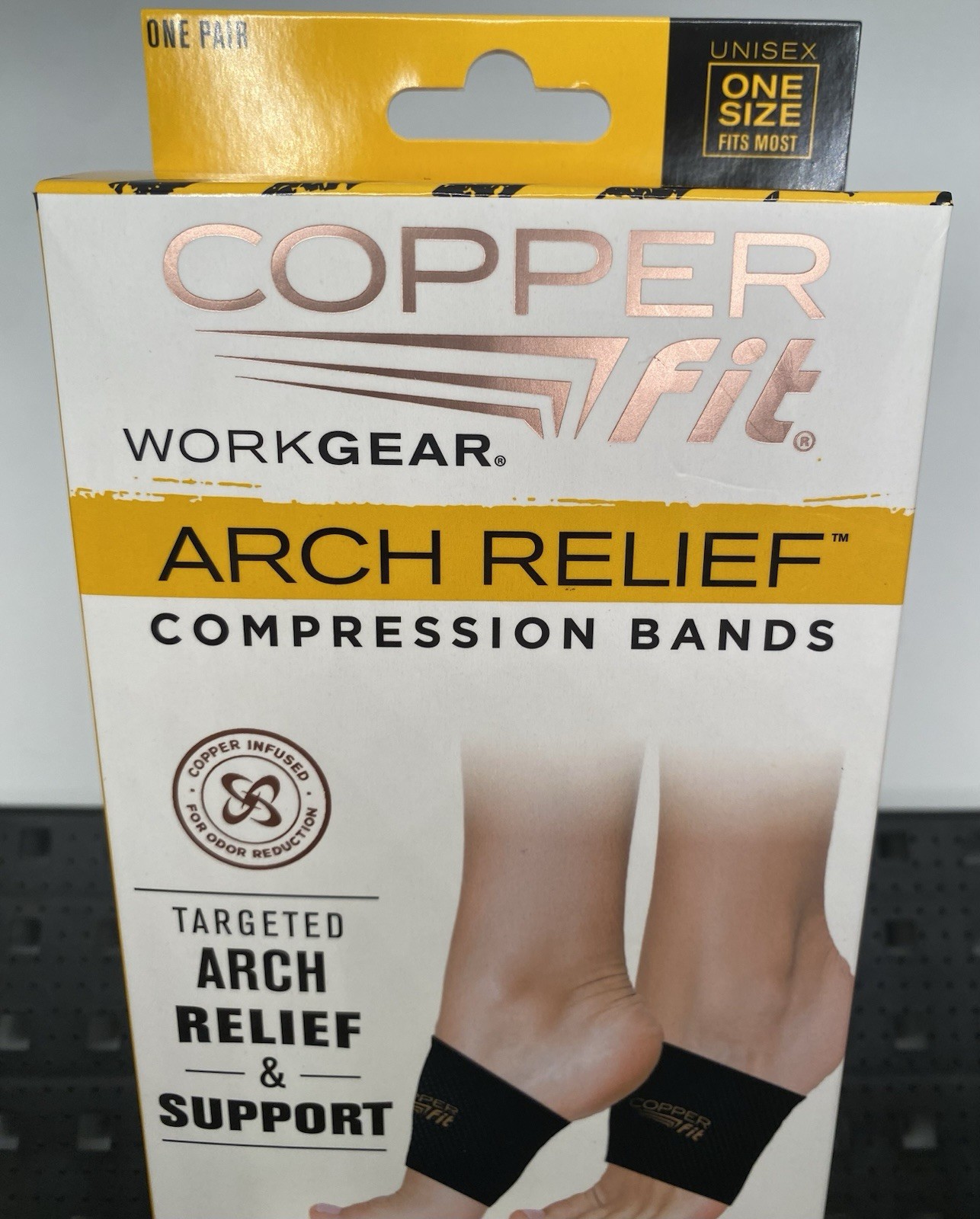 Copper Fit Arch Relief Compression Bands, Professional Grade Plantar Fascitis