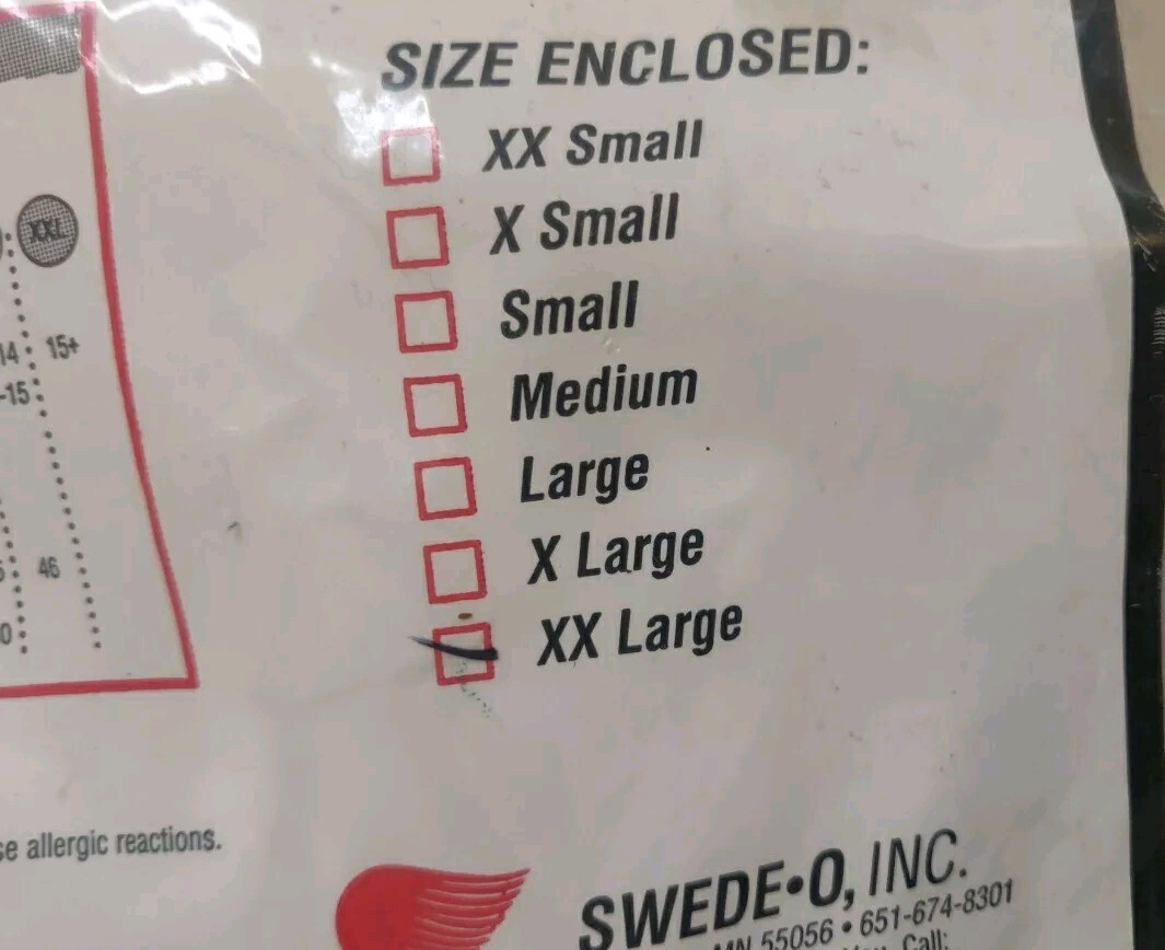 SWEDE-O Ankle Lok Brace Size XXL (US Size 15+) White Lace/Strap ~Good