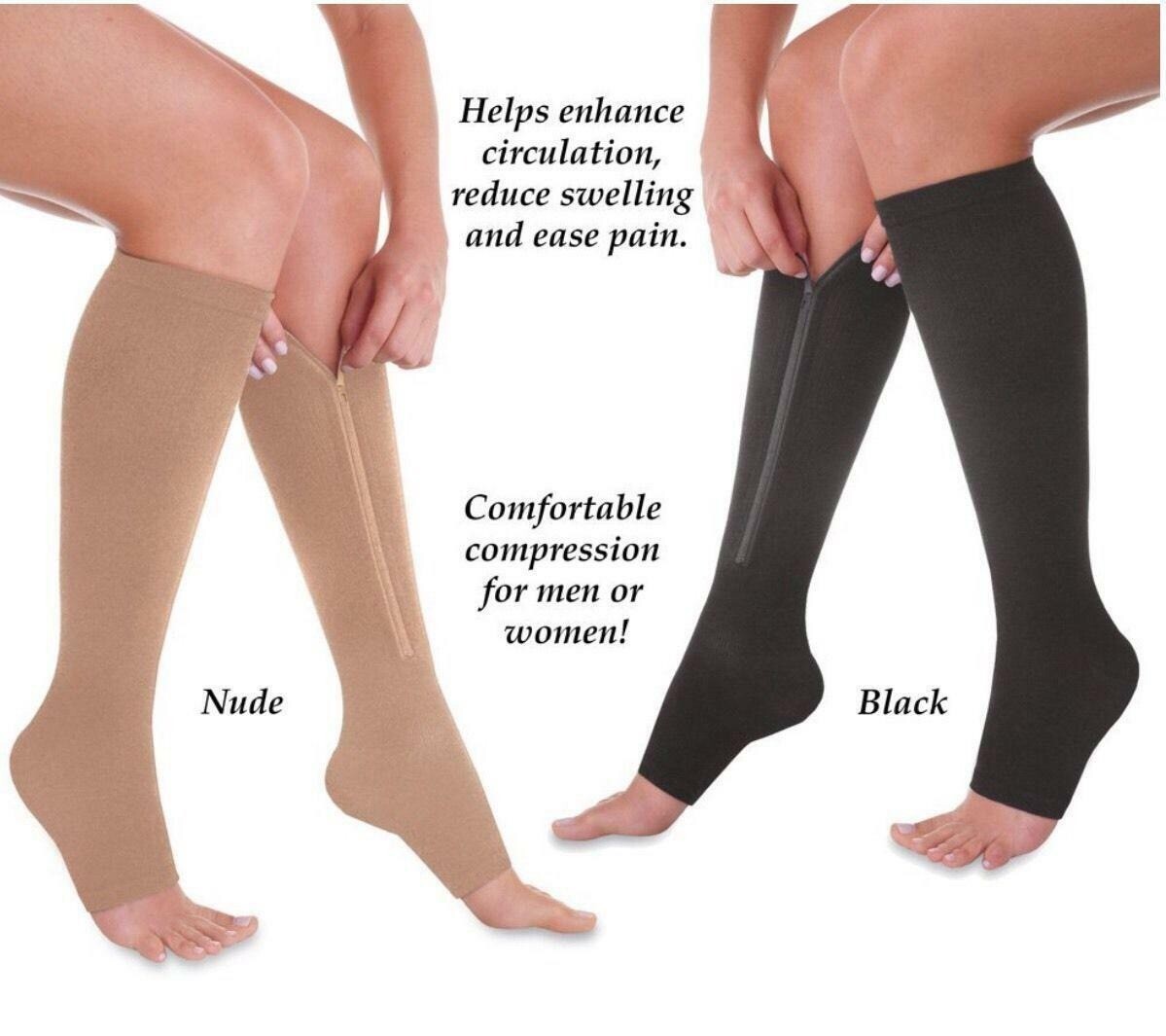 WALK-HERO 5 Pairs Compression Socks 20-30mmHg Graduated Support Mens/Womens S/2X