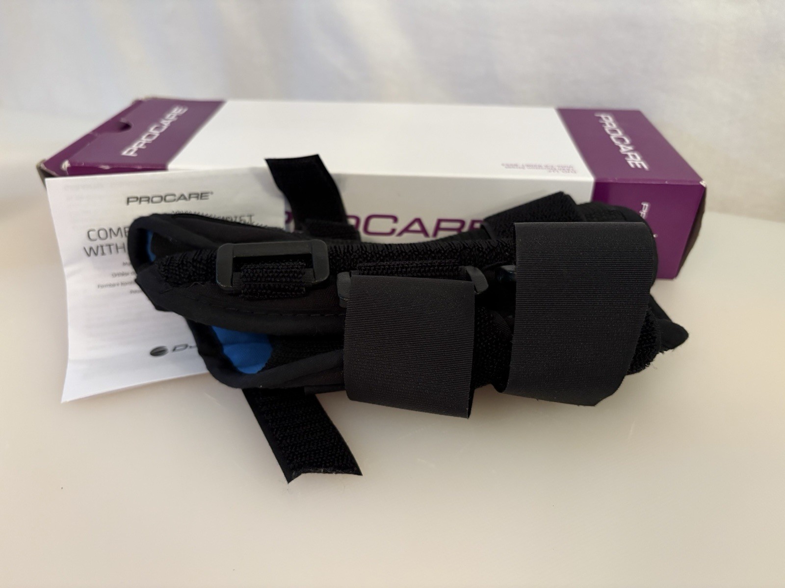 ProCare Comfort Form Wrist W/ Abducted Thumb Brace Small Left Hand Black W/ Box