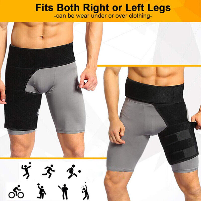 Copper Brace Compression Groin Thigh Sleeve Hip Support Wrap for Sciatic Nerve