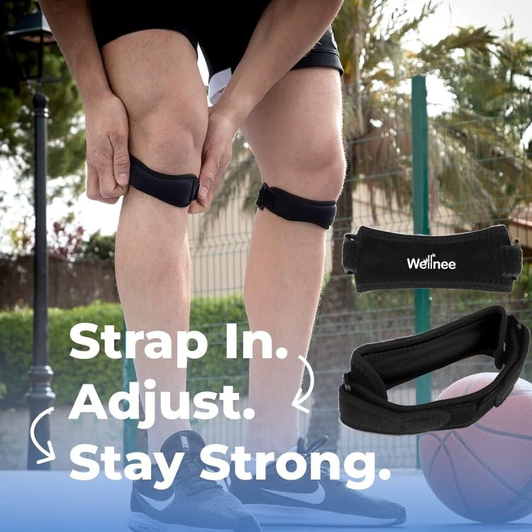 Adjustable Patella Knee Strap Brace for Support – Running, Basketball, Tennis, H