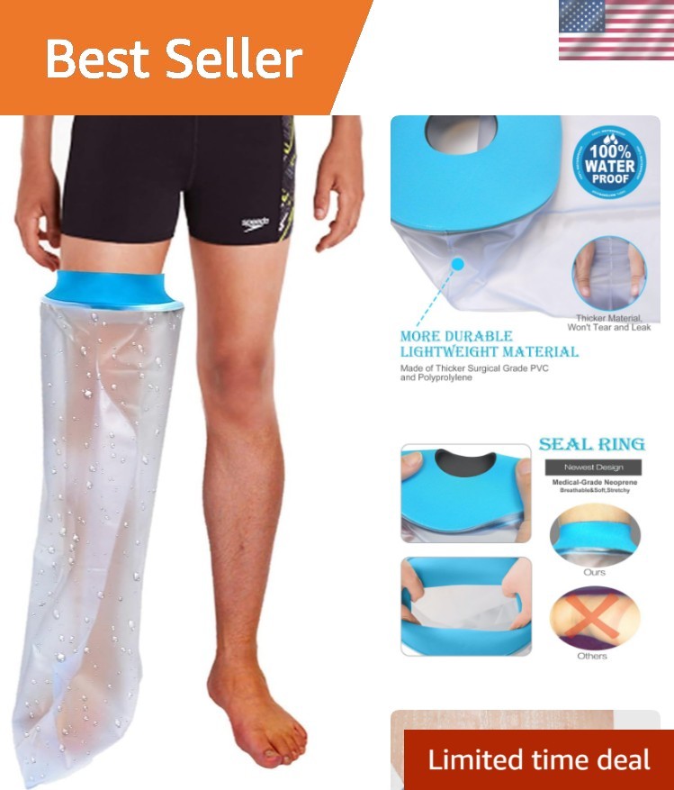 Cast Covers for Shower Leg Adult,Long Leg Cast/Wound Protector Waterproof | R…
