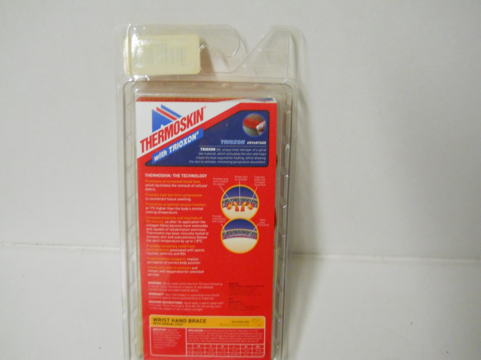Thermoskin Trioson Dorsal Stay Wrist Hand Brace Left Hand Medium Carpal Tunnel