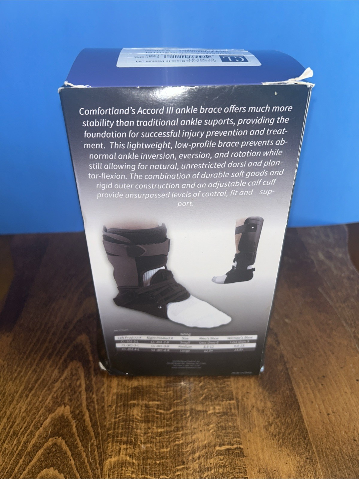 Comfortland Accord 3 III Ankle Brace Size Medium Left New In Box NIB L1971