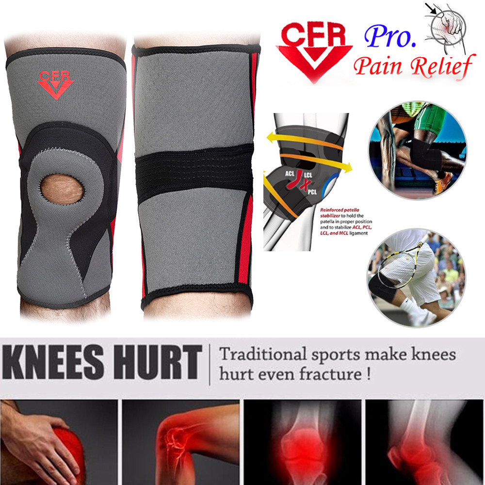 Knee Sleeve Compression Brace Support Meniscus Sport Joint Pain Arthritis Relief