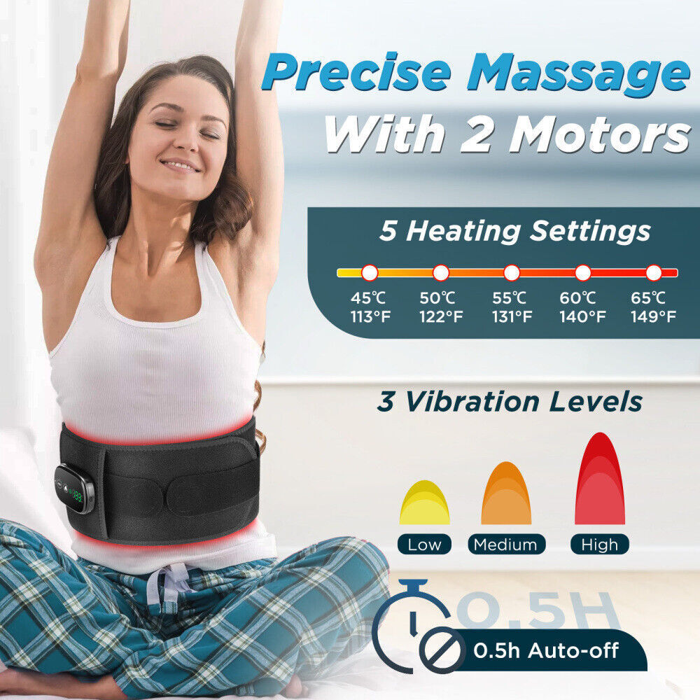 Red Light Therapy Belt & Vibration Back Massage Heated Red Light Therapy Device