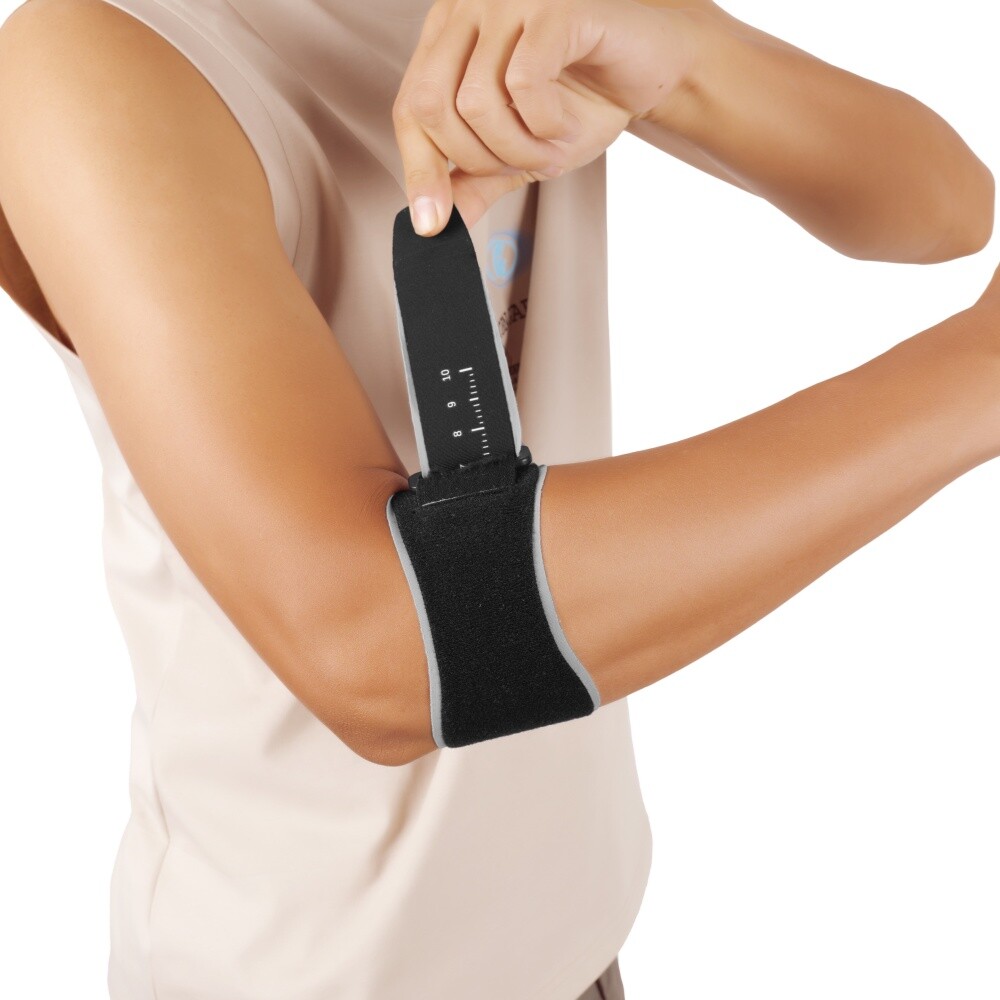 Sports Elbow Brace Support Band Arthritis Tendonitis Golfer Arm Joint Pain Scale