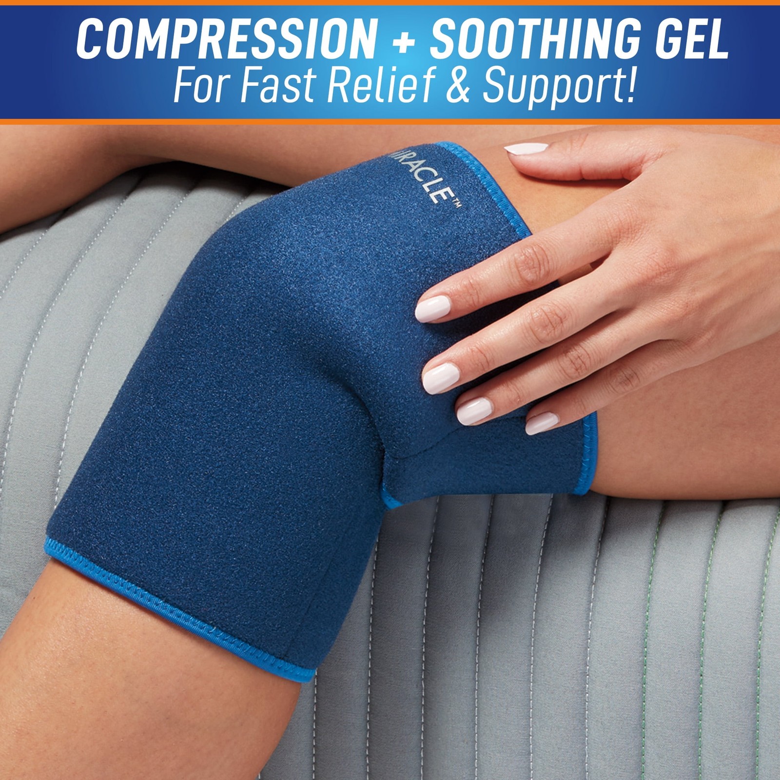 Knee Relief Gel-Infused Compression Wrap, 360-Degree Knee Support for Men &Women