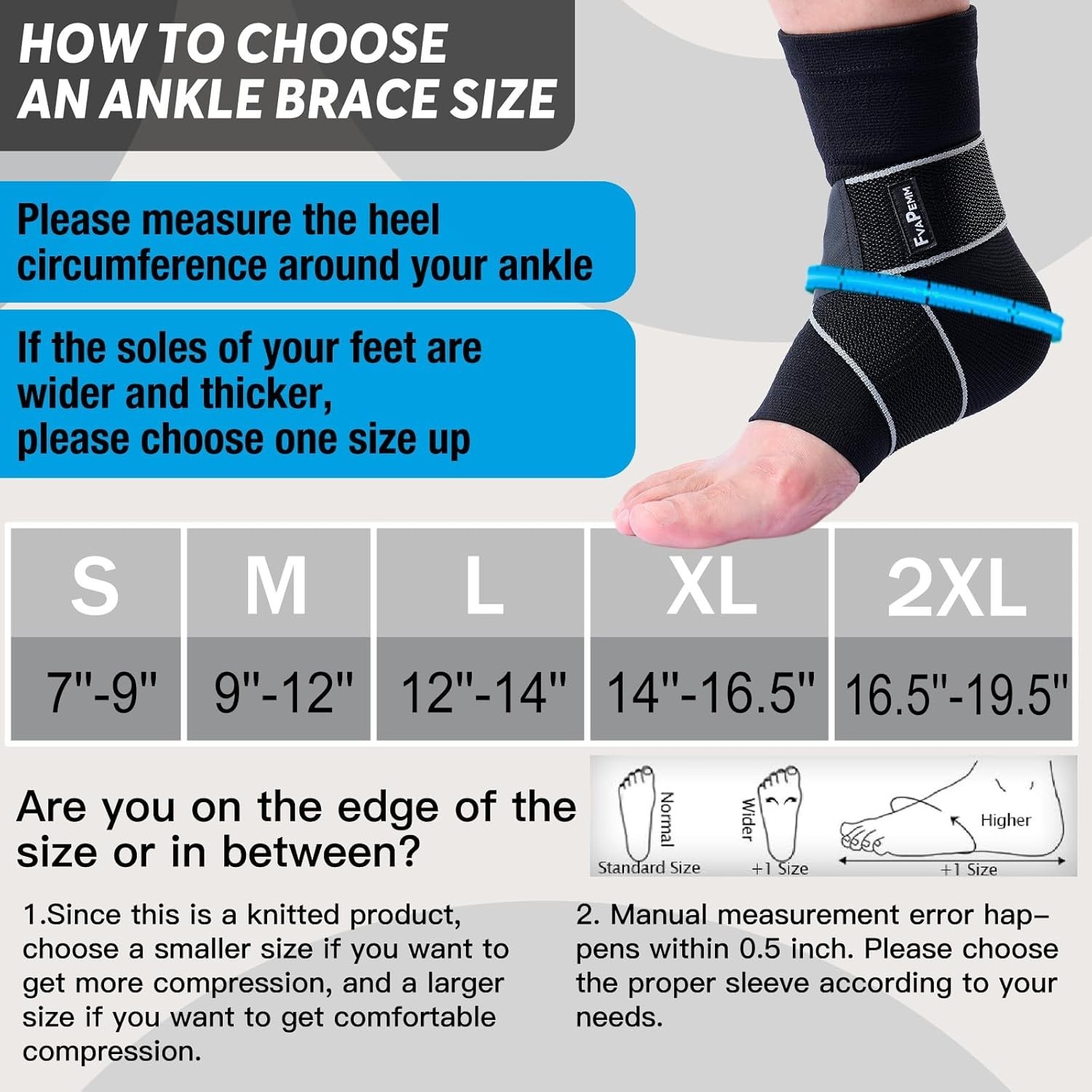 Comfortable Copper Ankle Compression Sleeve – 1 Pair for All Sports & Activities