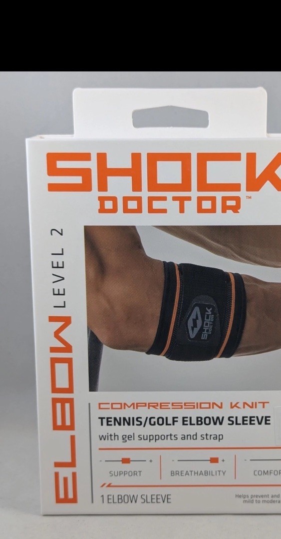 Shock Doctor Compression Tennis / Golf Elbow Support Sleeve Medium