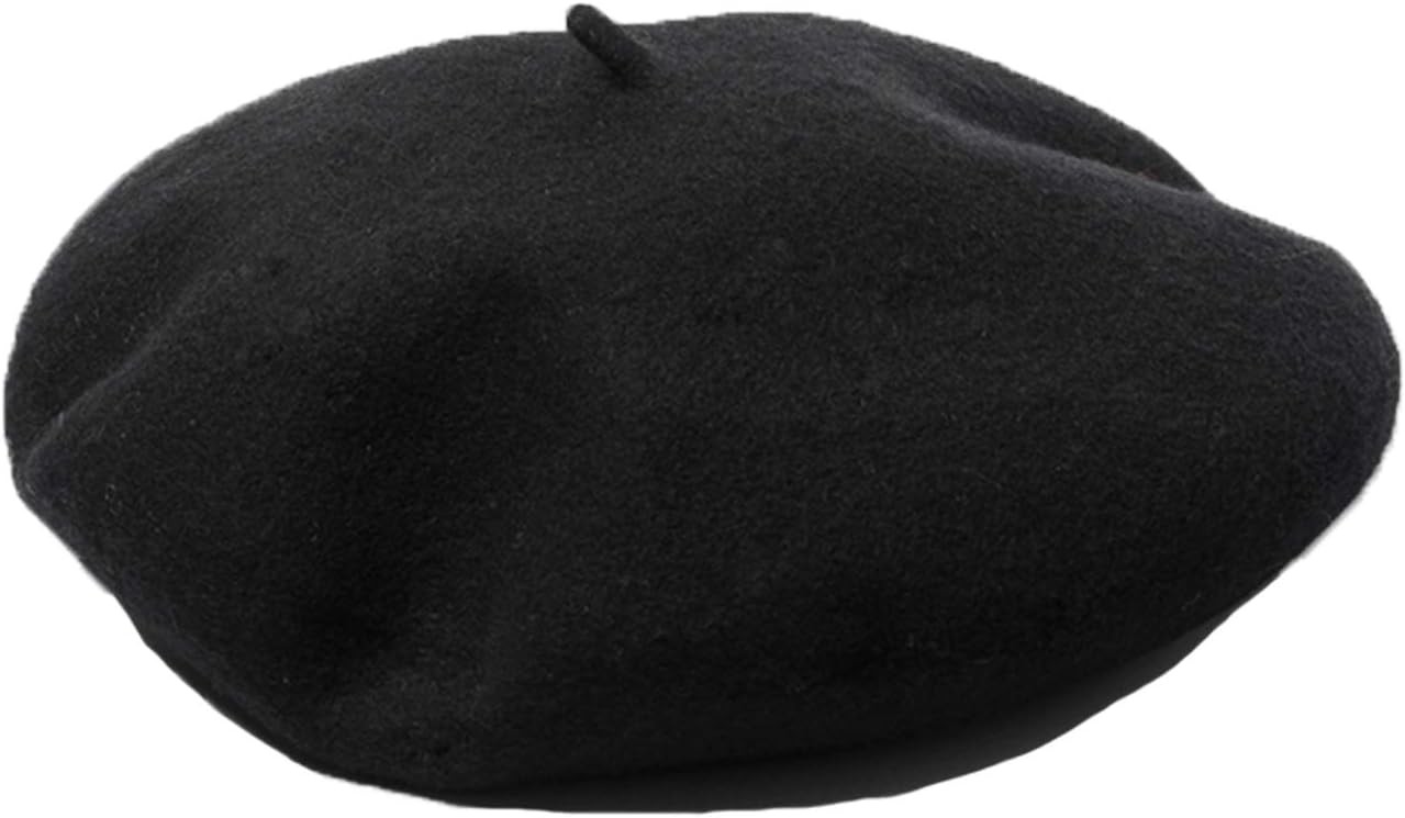 Men’s Unisex Adults Solid Color Wool Artist French Beret Hat