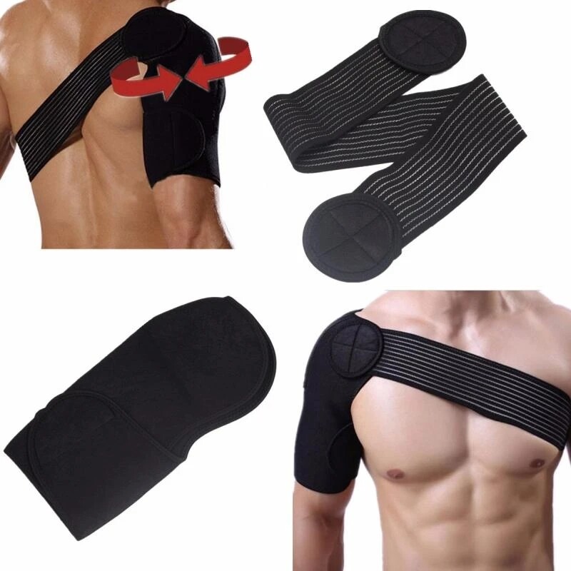 Ajustable Shoulder Brace Support Belt Band Dislocation Neoprene Pain Relief Men